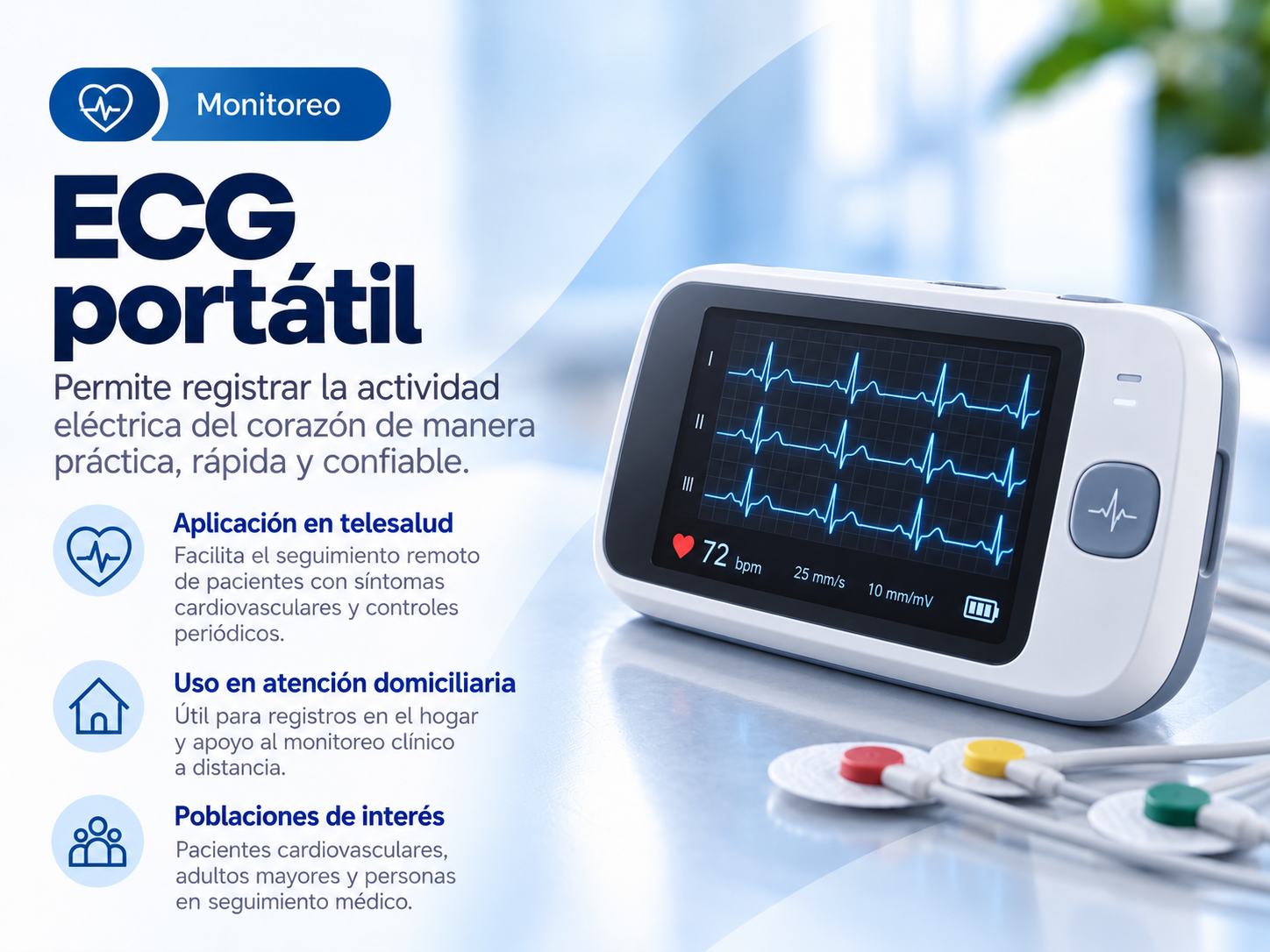 Imagen de referencia de Electrocardiógrafo para telesalud
